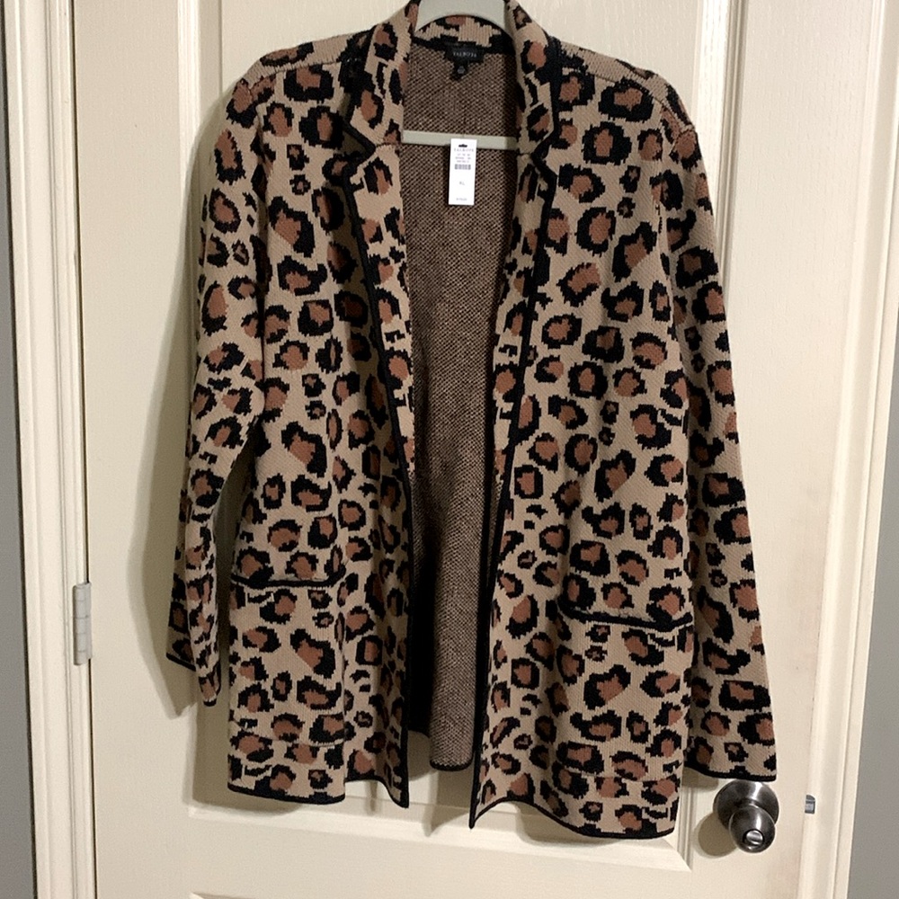 NWT Talbots women’s animal print sweater size XL